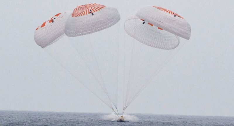 NASA astronauts return to Earth with SpaceX after 5 months at space station