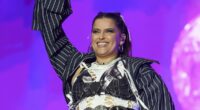 Nelly Furtado storms the stage in a racy cut out top and mini skirt