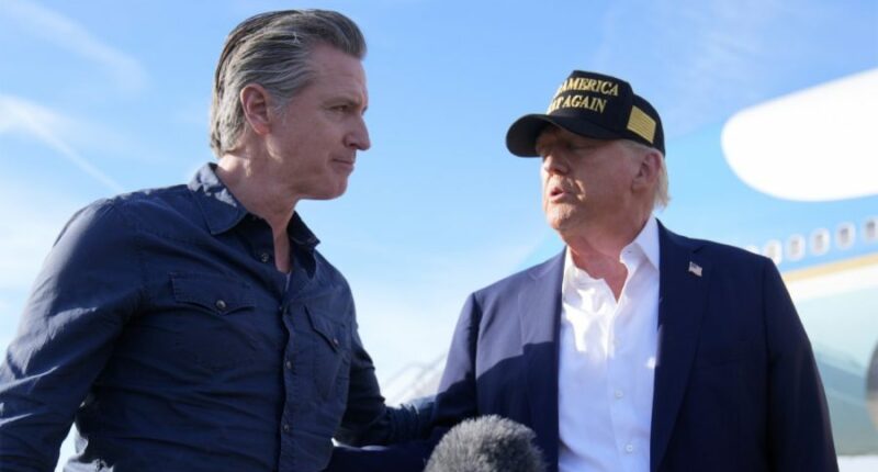 Newsom’s Trump act wins raves from Democrats