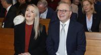 CANBERRA, AUSTRALIA - JULY 22: Prime Minister Anthony Albanese (R) and fiancÃ©e Jodie Haydon at the Ecumenical Service at Wesley Church on July 22, 2025 in Canberra, Australia. Parliament reopened on Tuesday following Labor's decisive election win. With a strong majority, Labor is set to push its agenda, signalling a clear shift in the political landscape. This session will reflect the party's priorities and a new direction for the government, as the opposition and cross-bench tries to make its p