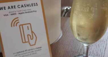 Now London pub adds 4pc 'optional charge' to drinks ordered at the bar