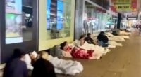 Over 40 rough sleepers line Oxford Street with makeshift beds