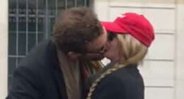 PICTURED: Sophie Turner shares passionate kiss with Peregrine Pearson