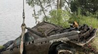 Photo of Buick being dragged from river could solve chilling mystery
