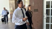 Outback Wrangler star Matt Wright arrives at the Supreme Court.