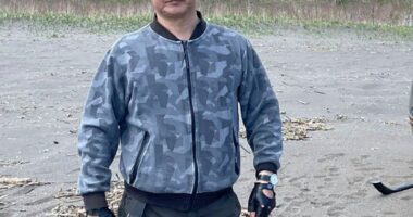 Pilot Igor Kan after emergency landing.