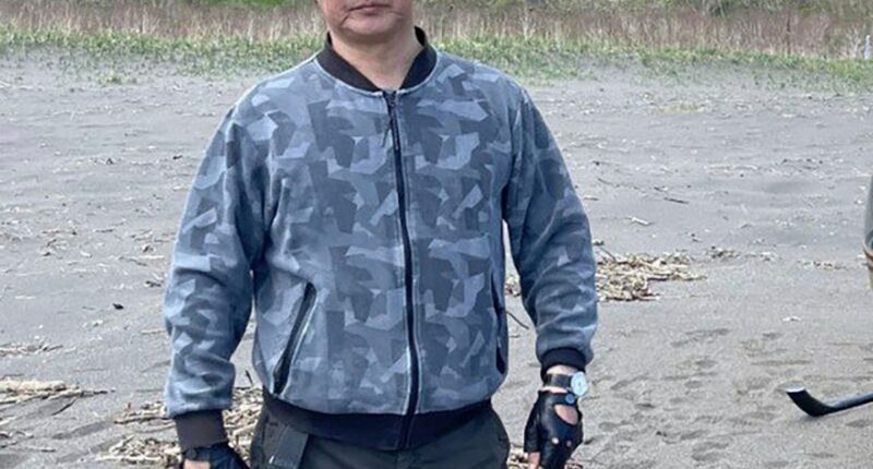 Pilot Igor Kan after emergency landing.