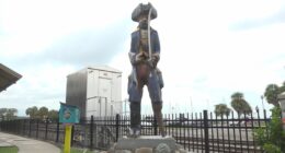 Possible human cremains hold up proposed Peg Leg Pete statue's move to museum