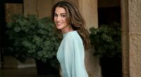 Queen Rania of Jordan looks radiant in new portrait marking her 55th birthday - as Crown Prince Hussein posts gushing tribute to 'my loving mother'