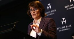 Governor of the Reserve Bank of Australia Michelle Bullock during a press conference