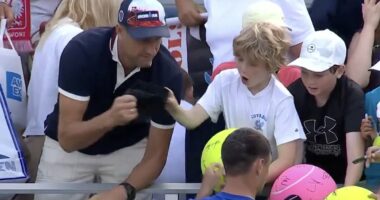 Revealed: The millionaire CEO who snatched US Open star's hat from boy