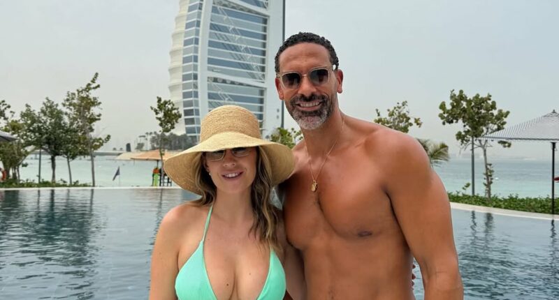 Rio Ferdinand, 46, and wife Kate, 33, reveal they have moved to Dubai