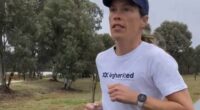 Robyn Smith will run this weekend's Voltaren City2Surf with a message painted over mastectomy scars.