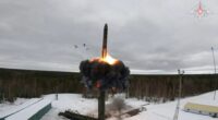 Test firing of a Russian ICBM.