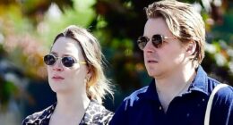 Saoirse Ronan showcases baby bump as she steps out with Jack Lowden