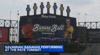 Savannah Bananas baseball team playing sold-out games at Rate Field in Chicago as part of 2025 world tour