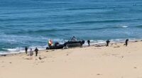 Shock moment boat police chase drug gang on to Cornish beach