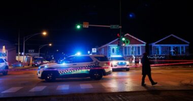 Chicago police at a crime scene.