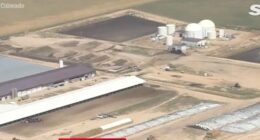 Aerial view of Prospect Valley Dairy in Keenesburg after six people were found dead.
