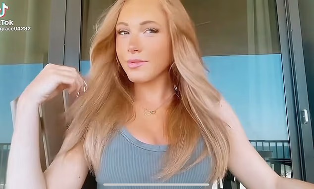 Teenage girl with long blonde hair.
