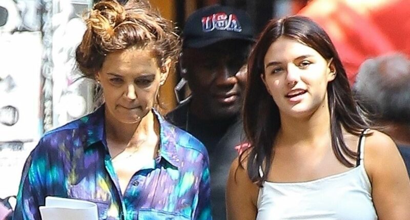Suri Cruise visits mom Katie Holmes on the NYC set of her movie
