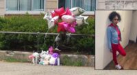 Suspect at large after mom of 2 is shot at bus stop: Police