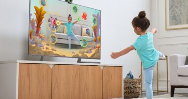 The LeapMove is a gamified camera designed to get kids off the couch