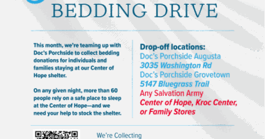The Salvation Army of Augusta collecting bedding for Center of Hope shelter