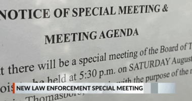 Thomasboro calls special meeting to discuss new law enforcement contract, village employees status