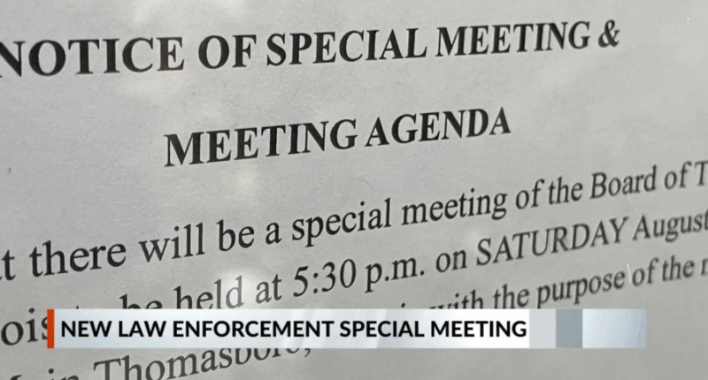 Thomasboro calls special meeting to discuss new law enforcement contract, village employees status