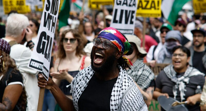 Thousands storm Manhattan calling for 'global intifada,' a phrase with a pending violence designation