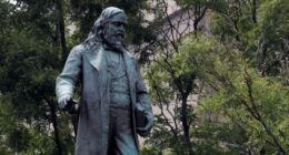 A statue of Albert Pike, a brigadier-general in the Confederate Army, stands in Northwest Washington, Thursday, Aug. 17, 2017. (Alex Brandon/Associated Press)