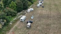 Travellers break down locks to invade affluent north London park
