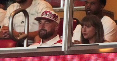 Travis Kelce and Taylor Swift attend Nebraska-Cincinnati game after engagement