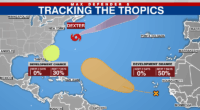 Tropical Storm Dexter weakens as NHC monitors 2 disturbances in Atlantic