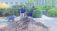 Trump calls out team that left 'huge gash' in Rose Garden limestone
