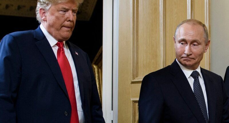 Photo of Donald Trump and Vladimir Putin.