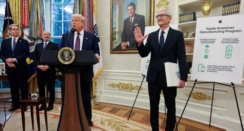 Trump touts staggering $100 BILLION investment by Apple