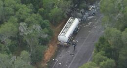 Truck crash in Nukka, South Burnett region, Queensland