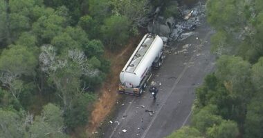 Truck crash in Nukka, South Burnett region, Queensland