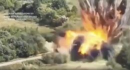 The Ukrainian military said the two bridges near the border with Ukraine's Kharkiv region were being used by the Russian military to resupply their troops.