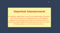 Westabou Montessori School announces closure