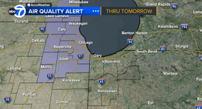 What is the air quality in Chicago today? Alert extended through Thursday for parts of area amid warmer weather forecast