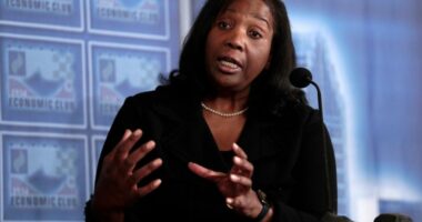 Dr. Lisa Cook, Federal Reserve Board Governor, speaking at a Detroit Economic Club meeting.