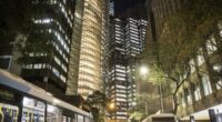 A general view of Bligh Street in Sydney at night on May 31, 2017 in Sydney, Australia.