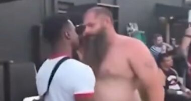 Wild moment that sparked MMA legend's son's vicious attack on wrestler