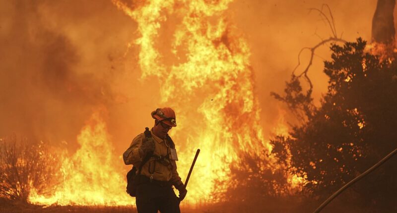 Wildfire in canyon north of Los Angeles forces evacuations