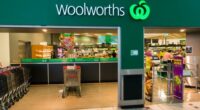 Melbourne, Australia - March 25, 2015: a Woolworths supermarket in suburban Melbourne. Woolworths operates one of the two large national supermarket chains in Australia.