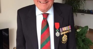 Cyril Bird in military jacket and beret.
