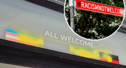 'Simple and prominent message': Community responds to alleged hate crimes with signpost